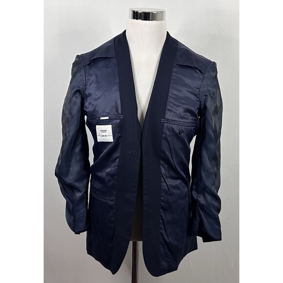 Murano 38R Slim Fit Sport Coat Wool Blend Navy Blue Two Button Double Vented - Picture 7 of 9